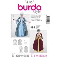 Střih Burda 2447 - Rokokové šaty