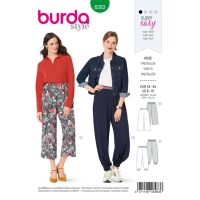 Střih Burda 6283 - Jednoduché kalhoty s pasem do gumy