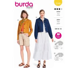 Střih Burda 5749 - Džínová bunda, kabátek, sako