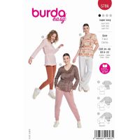 Střih Burda 5786 - Tričko s gumou v pase