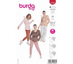 Střih Burda 5786 - Tričko s gumou v pase