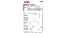 Střih Burda 5789 - Žerzejové kalhoty, teplákové kalhoty, plyšové šortky