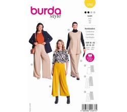 Střih Burda 5793 - Top bez rukávů, tunika, volné kalhoty se sklady