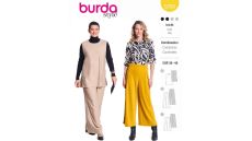 Střih Burda 5793 - Top bez rukávů, tunika, volné kalhoty se sklady