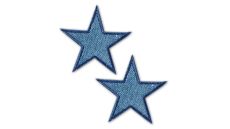 Nášivka hvězdičky, nažehlovací, středně modrá