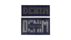 Nášivka štítek Denim/Originals, nažehlovací, modrá
