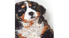 Nášivka bernský salašnický pes, nažehlovací, hnědá/černá