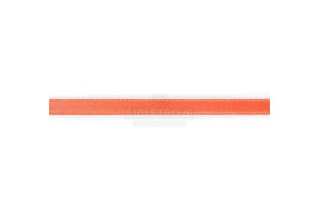 Saténová stuha, 4 m x 6 mm, neonově oranžová