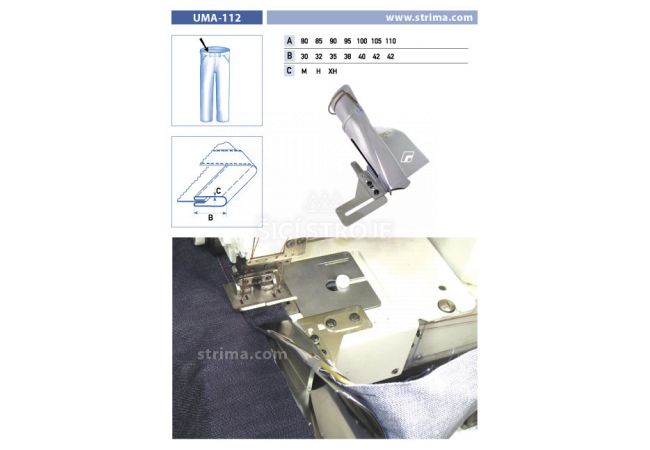 Lemovač pro všívání pásku pro šicí stroje UMA-112 105/42 H