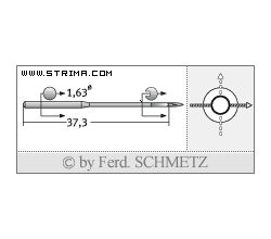 Strojové jehly pro průmyslové šicí stroje Schmetz 108X1 80