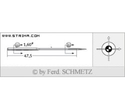 Strojové jehly pro průmyslové šicí stroje Schmetz 110 S TOP SUK 80