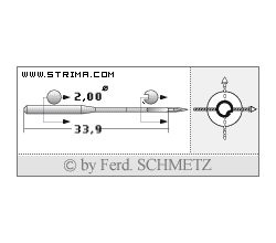 Strojové jehly pro průmyslové šicí stroje Schmetz 134 CR 120
