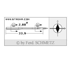 Strojové jehly pro průmyslové šicí stroje Schmetz 134 DI 110