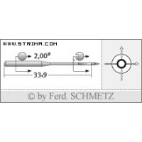 Strojové jehly pro průmyslové šicí stroje Schmetz 134 K 80