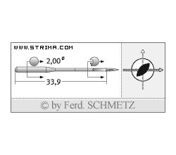 Strojové jehly pro průmyslové šicí stroje Schmetz 134 KK LR 75