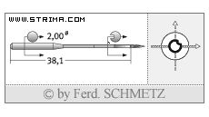 Strojové jehly pro průmyslové šicí stroje Schmetz 134-35 CL 120