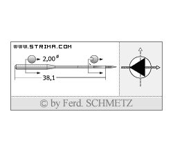 Strojové jehly pro průmyslové šicí stroje Schmetz 134-35 D 110