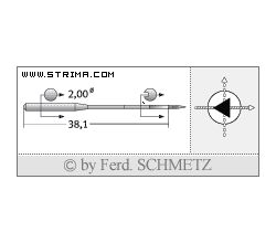 Strojové jehly pro průmyslové šicí stroje Schmetz 134-35 DH 150