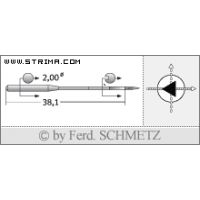 Strojové jehly pro průmyslové šicí stroje Schmetz 134-35 DH 160