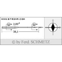 Strojové jehly pro průmyslové šicí stroje Schmetz 134-35 DI 130