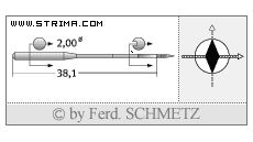 Strojové jehly pro průmyslové šicí stroje Schmetz 134-35 DI 130