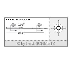 Strojové jehly pro průmyslové šicí stroje Schmetz 134-35 KK 120