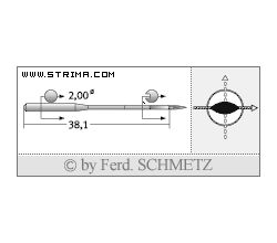 Strojové jehly pro průmyslové šicí stroje Schmetz 134-35 PCL 120