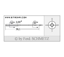 Strojové jehly pro průmyslové šicí stroje Schmetz 134-35 SPI 100