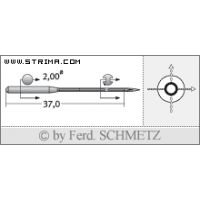 Strojové jehly pro průmyslové šicí stroje Schmetz 149X1 120