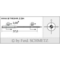 Strojové jehly pro průmyslové šicí stroje Schmetz 149X1 SES 80