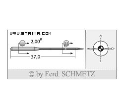 Strojové jehly pro průmyslové šicí stroje Schmetz 149X1 SES 80