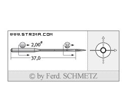 Strojové jehly pro průmyslové šicí stroje Schmetz 149X7 SPI 80