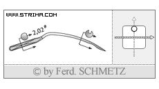 Strojové jehly pro průmyslové šicí stroje Schmetz 1671 E EO 80