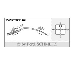 Strojové jehly pro průmyslové šicí stroje Schmetz 1671 E EO 80