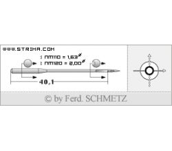 Strojové jehly pro průmyslové šicí stroje Schmetz 16X63 200