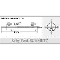 Strojové jehly pro průmyslové šicí stroje Schmetz 1738 KK ER 80