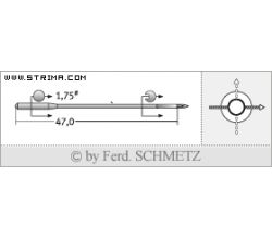 Strojové jehly pro průmyslové šicí stroje Schmetz 175X7 KK 90
