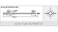 Strojové jehly pro průmyslové šicí stroje Schmetz 190 K 80