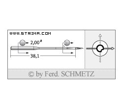 Strojové jehly pro průmyslové šicí stroje Schmetz 2134-85 CR 130