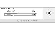 Strojové jehly pro průmyslové šicí stroje Schmetz 2331 F LG SERV 7 110