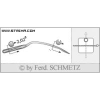 Strojové jehly pro průmyslové šicí stroje Schmetz 251 EU 75