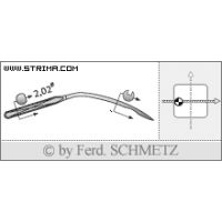 Strojové jehly pro průmyslové šicí stroje Schmetz 251 LG SES 70