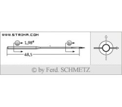 Strojové jehly pro průmyslové šicí stroje Schmetz 332 LGH KSP 120