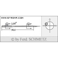 Strojové jehly pro průmyslové šicí stroje Schmetz 3550140