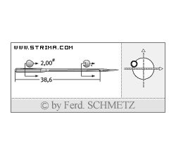 Strojové jehly pro průmyslové šicí stroje Schmetz 3550140