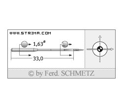 Strojové jehly pro průmyslové šicí stroje Schmetz 501 SES 120