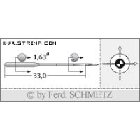 Strojové jehly pro průmyslové šicí stroje Schmetz 501 SUK 80