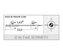Strojové jehly pro průmyslové šicí stroje Schmetz 501 SUK 100