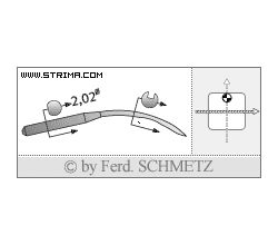 Strojové jehly pro průmyslové šicí stroje Schmetz 60 M 100