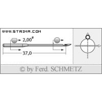 Strojové jehly pro průmyslové šicí stroje Schmetz 660100